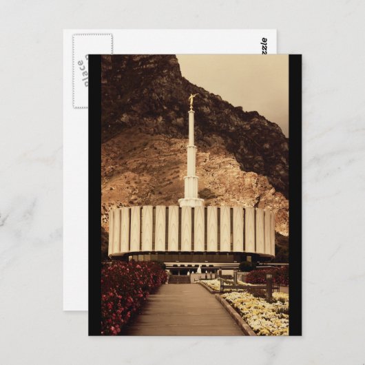 Provo, Utah LDS Temple Briefkaart (Voorkant / Achterkant)