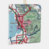 Provo Utah Map Keramisch Ornament (Rechts)
