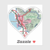 Provo Utah Map Sticker (Vel)