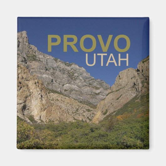 Provo Utah Reizen Foto Souvenir Koelkast Magneet (Voorkant)