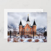 Provo Utah Souvenir Stadscentrum Temple Briefkaart (Voorkant / Achterkant)