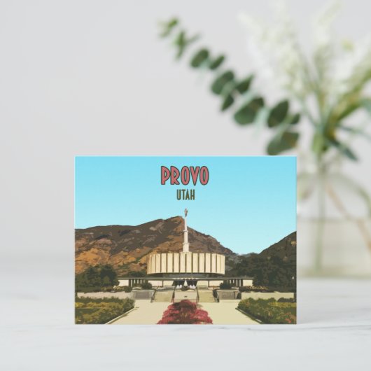 Provo Utah Temple Briefkaart (Staand voorkant)