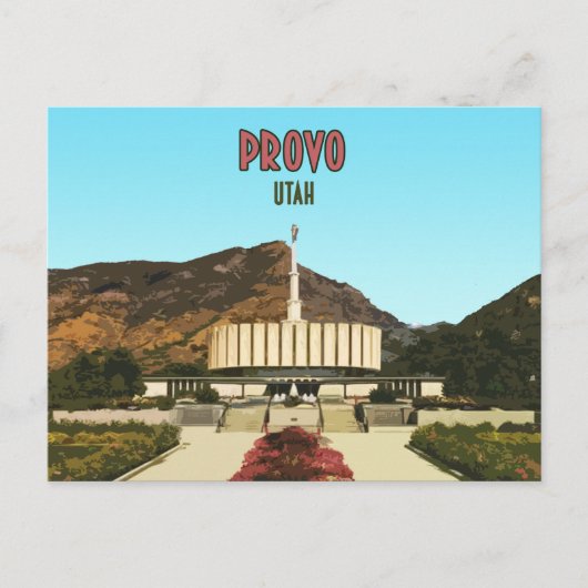 Provo Utah Temple  Briefkaart (Voorkant)