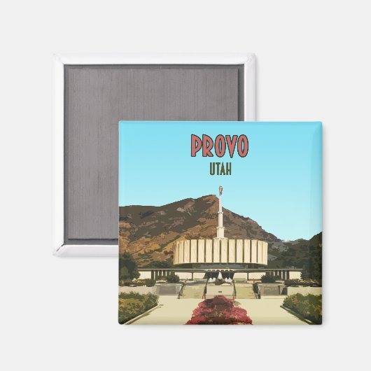 Provo Utah Temple  Magneet (Voorkant / Achterkant)
