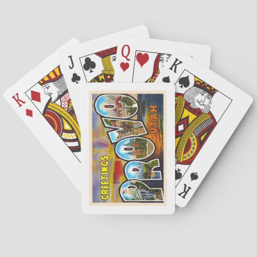 Provo Utah UT groot Briefkaart Pokerkaarten (Achterkant)