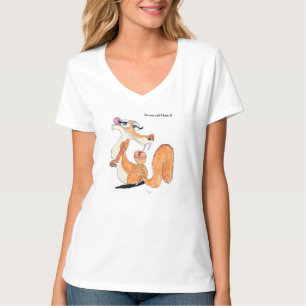 Provocerend flirterig V-hals T-shirt