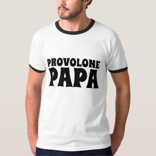 PROVOLONE CHEESPAPA MANNEN T-SHIRTS (Voorkant)