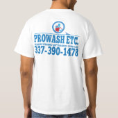 PROWASH, enz. T-shirt (Achterkant)