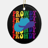 Prowdy Rodeo Howdy Cowboy Cowgirl LGBTQ Western Keramisch Ornament (Links)