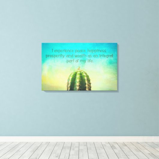 ProWelvaart Mantra Cactus Canvas Print (Insitu (Houten vloer))