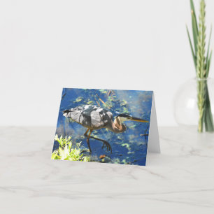 Prowl (Great Blue Heron #3) - Blank Note Card Bedankkaart