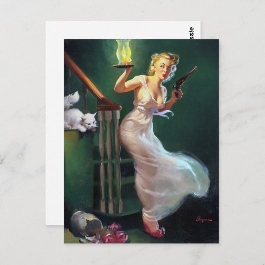 Prowler Pin Up Briefkaart (Voorkant / Achterkant)