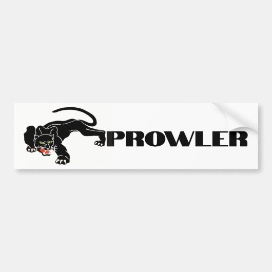Prowler zwarte kat panter symboliek stealth bumpersticker (Voorkant)