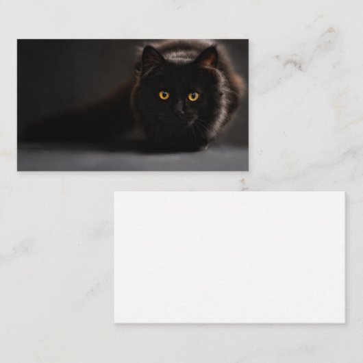 Prowling Black Cat Visitekaartje (Voorkant / Achterkant)