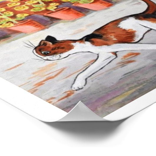 Prowling Cat, Louis Wain Poster (Hoek)