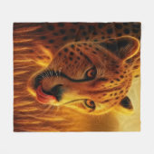 Prowling Cheetah Fleece Deken (Voorkant (Horizontaal))
