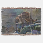 Prowling Cougar Mountain Lion Wildlife Art Design Deken (Voorkant)