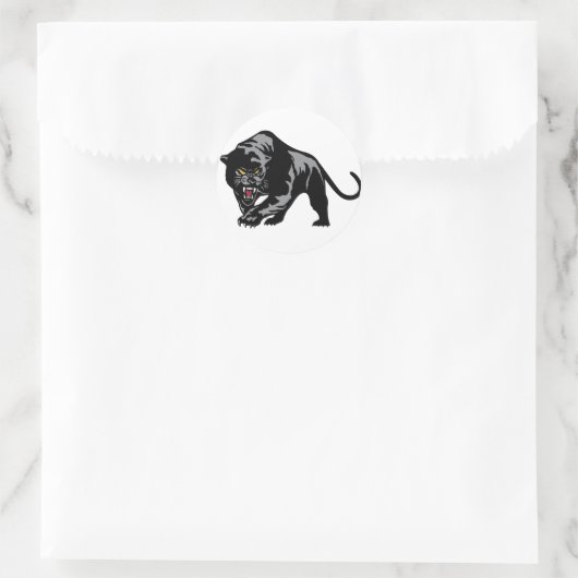 Prowling Panther Ronde Sticker (Tas)