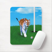 Prowling Tiger en Golf Ball Muismat (Met muis)