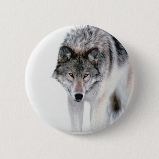 Prowling Wolf Ronde Button 5,7 Cm (Voorkant)