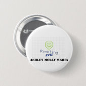 ProwlingAntzLogo Ashley Molly Maria Ronde Button 5,7 Cm (Voorkant /achterkant)