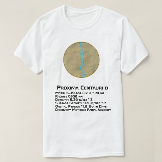 Proxima Centauri b Technische gegevens T-shirt (Design voorkant)