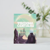 Proxima Centauri sciencefiction-reisposter Briefkaart (Staand voorkant)