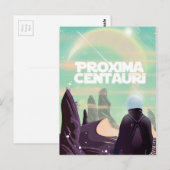 Proxima Centauri sciencefiction-reisposter Briefkaart (Voorkant / Achterkant)