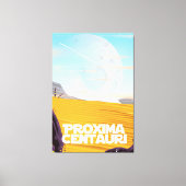 Proxima Centauri sciencefiction-reisposter Canvas Afdruk (Voorkant)