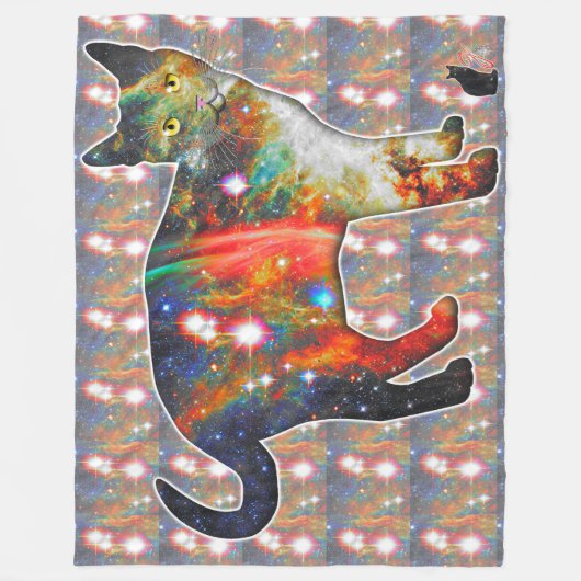 Proxima ruimte in kat fleece deken (Voorkant)