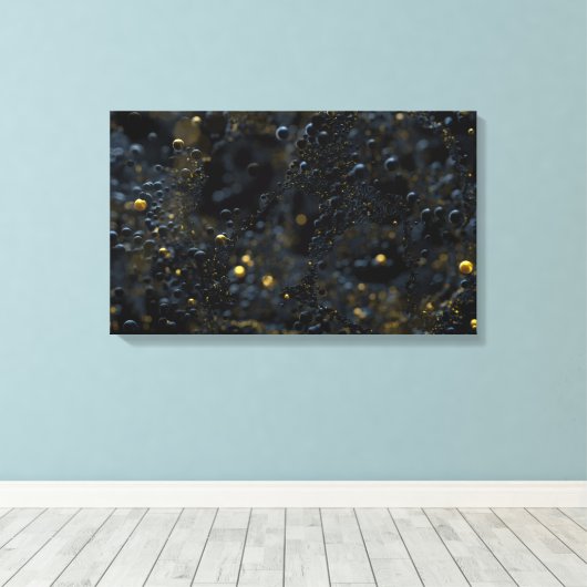 Proxima (zwart) canvas afdruk (Insitu (Houten vloer))