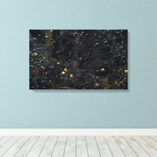 Proxima (zwart) canvas afdruk (Insitu (Houten vloer))