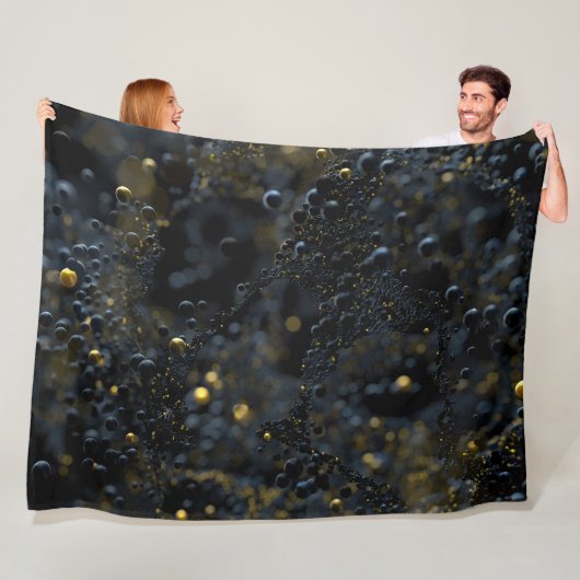Proxima (zwart) fleece deken (In situ)