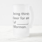 Proxy Beer Stein - Glas, gebrand Matglas Bierpul (Voorkant rechts)