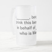 Proxy Beer Stein - Glas, gebrand Matglas Bierpul (Voorkant links)