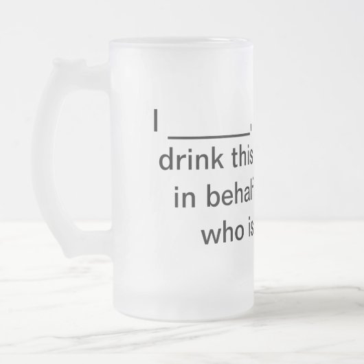 Proxy Beer Stein - Glas, gebrand Matglas Bierpul (Links)