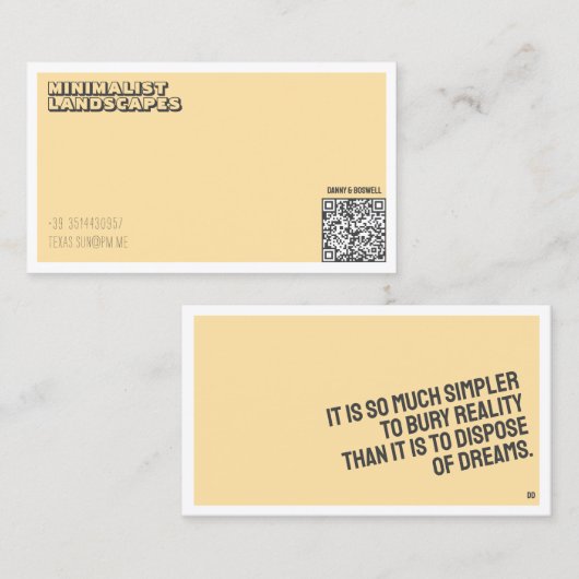 PROZA-minimalistisch Visitekaartje (Voorkant / Achterkant)