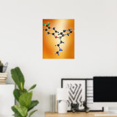 Prozac. Molecular model of the antidepressant Poster (Thuiskantoor)