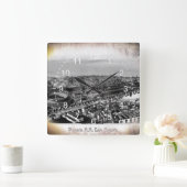 PRR Altoona Shops 1895 Wall Clock Vierkante Klok (Huis)