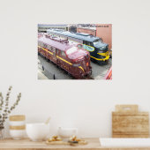 PRR E8A 5809 en ERIE E8A 833 @ Steamtown Poster (Keuken)