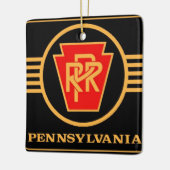 PRR-Logo, keramische kerstversiering Keramisch Ornament (Links)