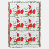 PrRat Terrier met kerstmis aanpassen Deken (Voorkant Verticaal)