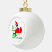 PrRat Terrier met kerstmis aanpassen Keramische Bal Ornament (Rechts)