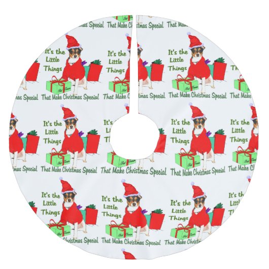 PrRat Terrier met kerstmis aanpassen Kerstboom Rok (Voorkant)