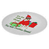 PrRat Terrier met kerstmis aanpassen Snijplank (Hoek)