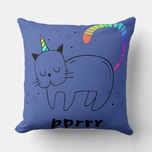 Prrr Caticorn Kussen (Voorkant)