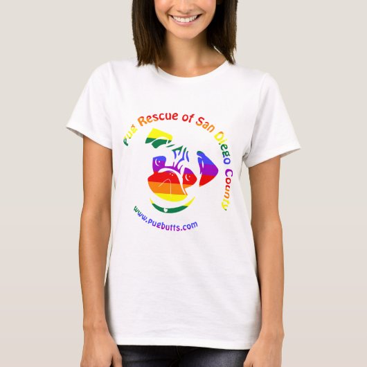 PRSDC-Logo - Regenboogpride T-shirt (Voorkant)