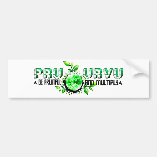 Pru Urvu Bumpersticker (Voorkant)