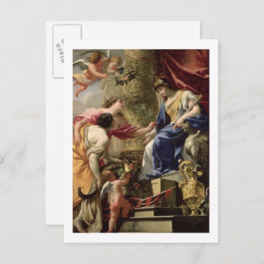 Prudence Leading Peace and Abundance, c.1645 (aard Briefkaart (Voorkant / Achterkant)