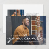 Prudloos geschreven bewerkbaar kleurenAfstuderen Kaart (Voorkant / Achterkant)